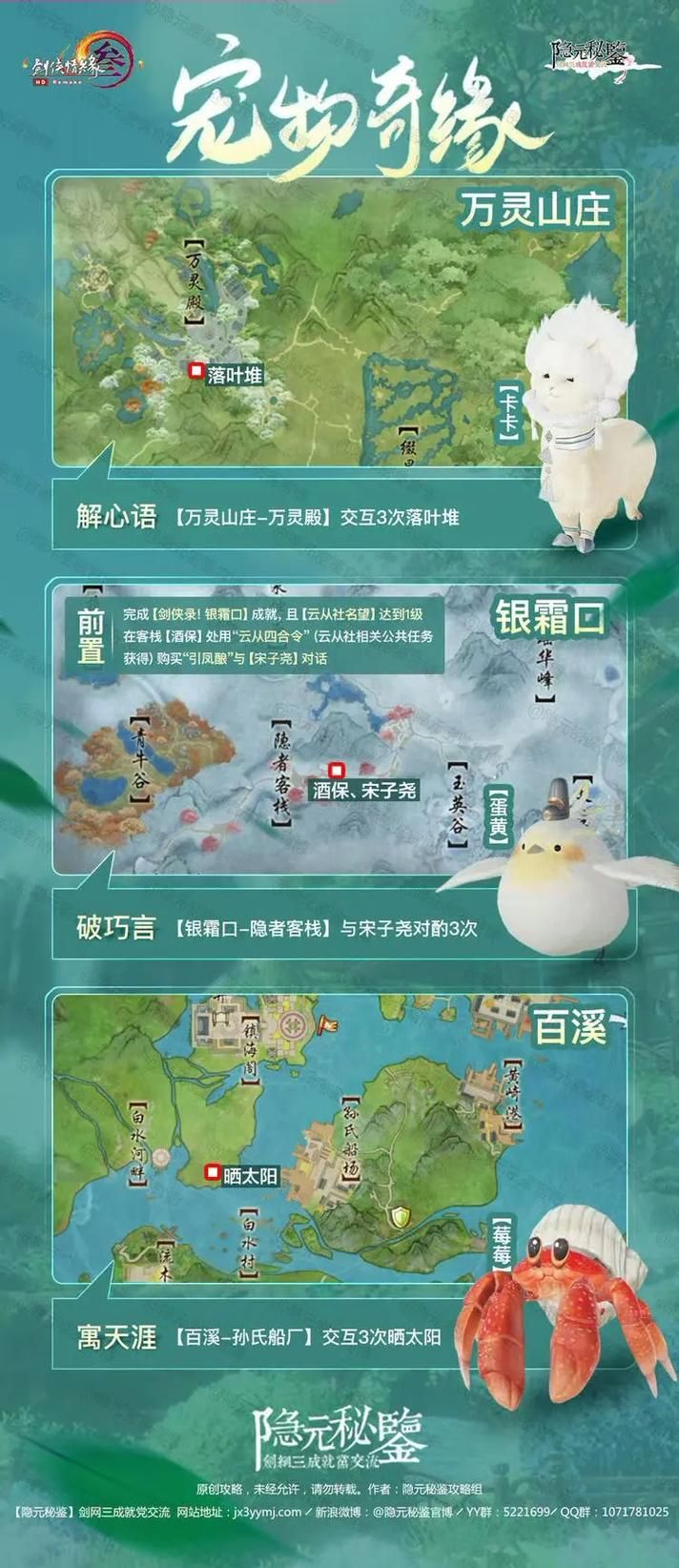 剑三万灵当歌奇遇全流程 轻松拿奖励不迷路