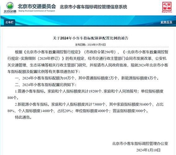 北京购车摇号网站最新政策 2024年新规变化解读