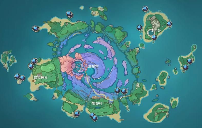 原神荒海五个机关在哪 详细位置标注地图分享