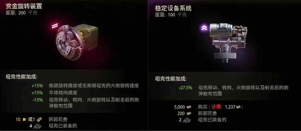 坦克世界赏金配件怎么选 高手教你最佳配置方案