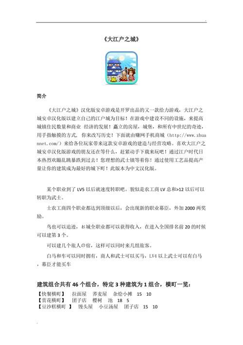 大江户之城攻略新手必看快速上手技巧分享