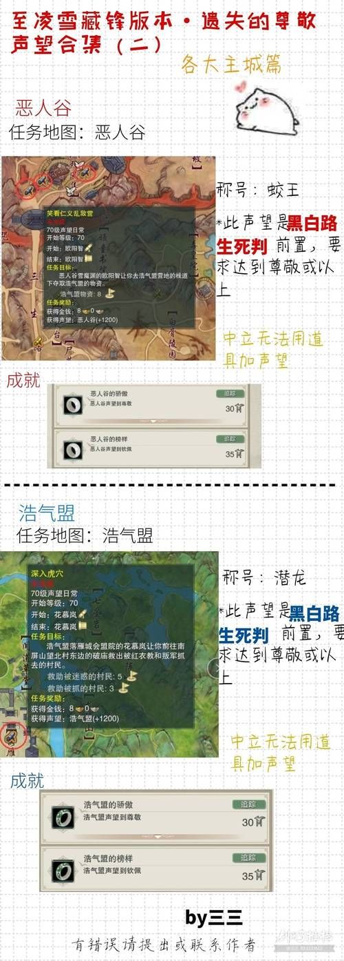 恶人谷声望怎么刷最快 教你三天速刷满声望攻略