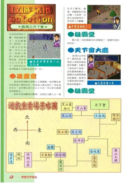 风云之天下会地图攻略新手必备指南