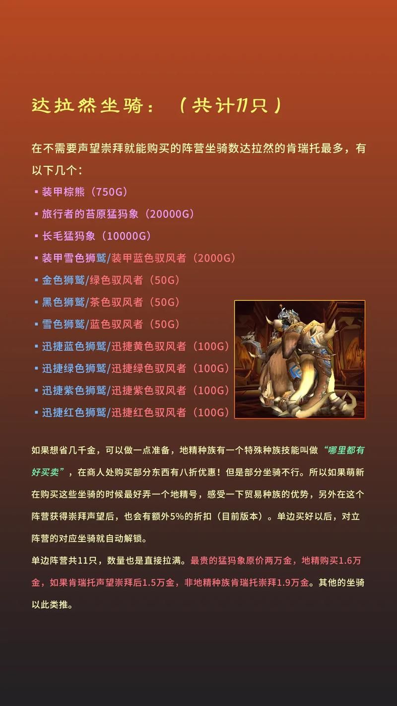 魔兽世界地精坐骑获取攻略 快速入手方法分享