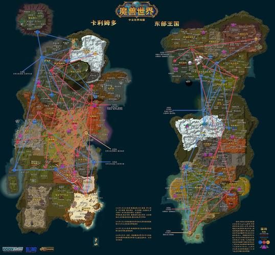 魔兽世界详细地图解析 探索艾泽拉斯全貌