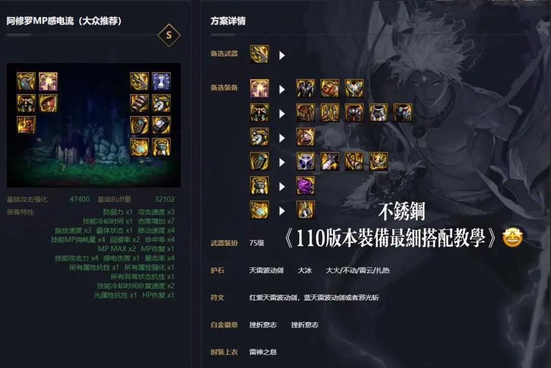 110级阿修罗装备打造攻略 省钱又实用