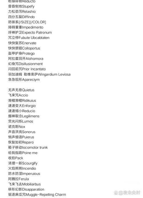 哈利波特魔咒大全 这些咒语学会了你也是魔法师