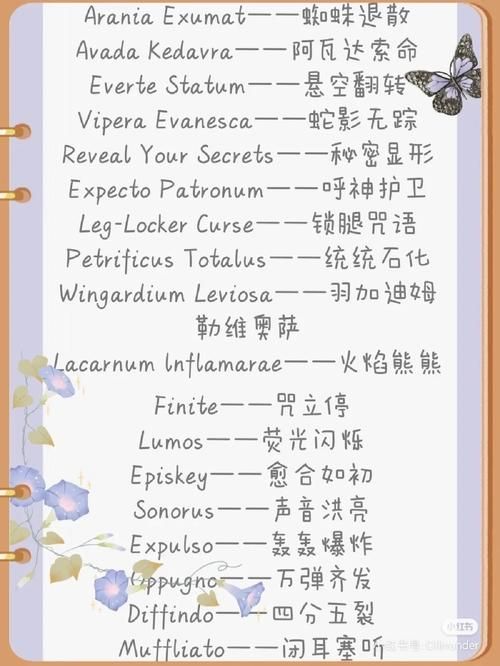哈利波特魔咒大全 这些咒语学会了你也是魔法师