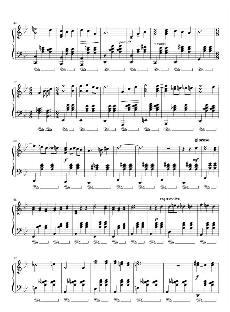 哈尔的移动城堡简谱大全 包含所有经典插曲乐谱