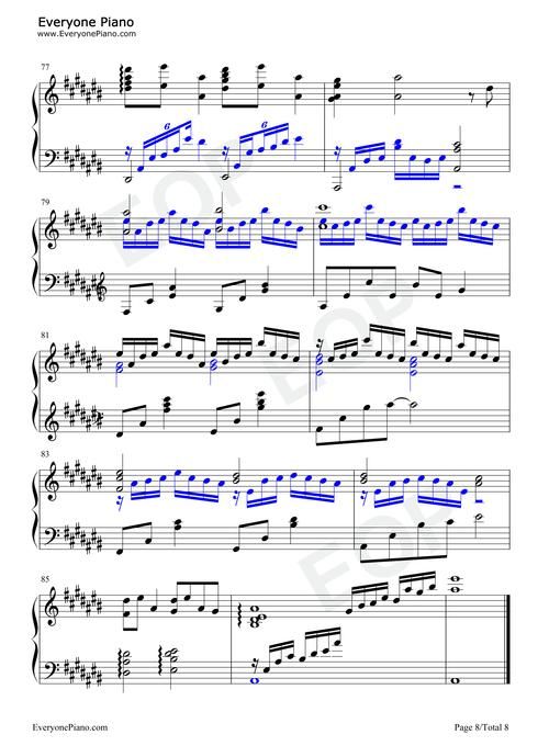 大鱼钢琴曲谱完整版初学者入门教程