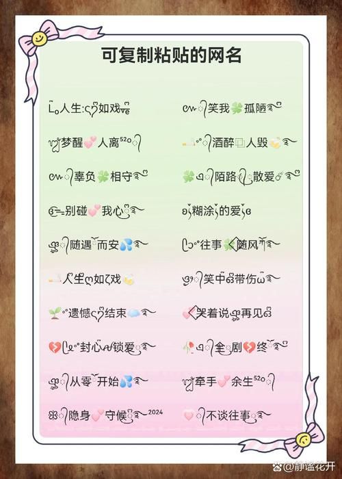 好看的网名符号组合推�?这些特殊符号让你的名字更吸睛
