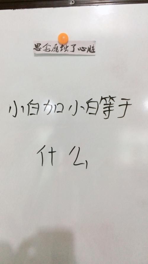 小白加小白等于什么 原来谜底这么简单有趣