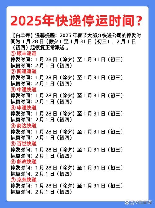 快递什么时候会停运 节假日快递停运安排早知道