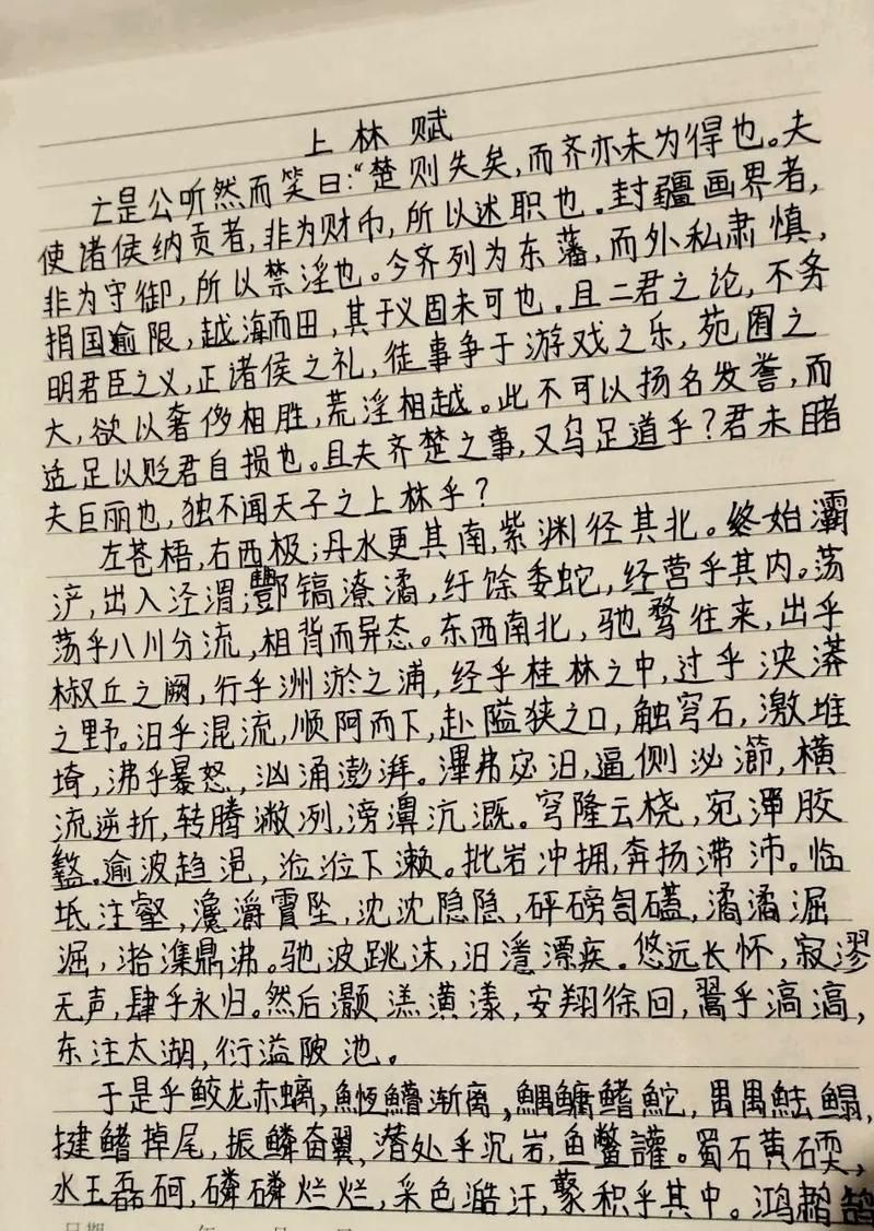 手抄上林赋是什么梗 揭秘这个网络流行语的由来