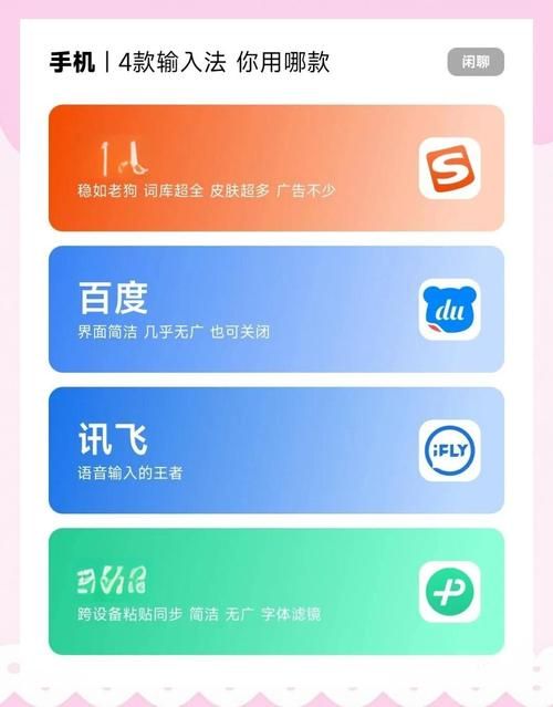 手机搜狗输入法官网与其他输入法对比评测