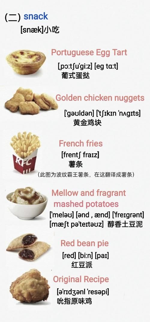 汉堡包用英语怎么说 最常用的英文食物名称