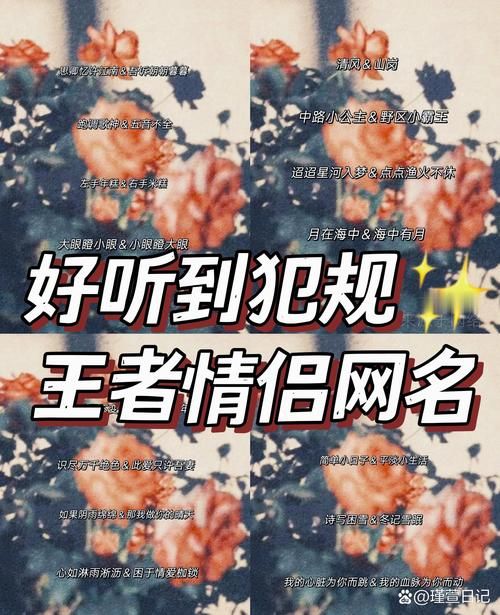 王者荣耀稀有情侣名一对 好听又不容易重复