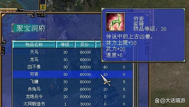 三国群英传7中的坐骑穷奇怎么样？适合哪些武将？