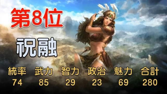 三国志14中综合数值最高的10位女将,第一名很多人都没听过