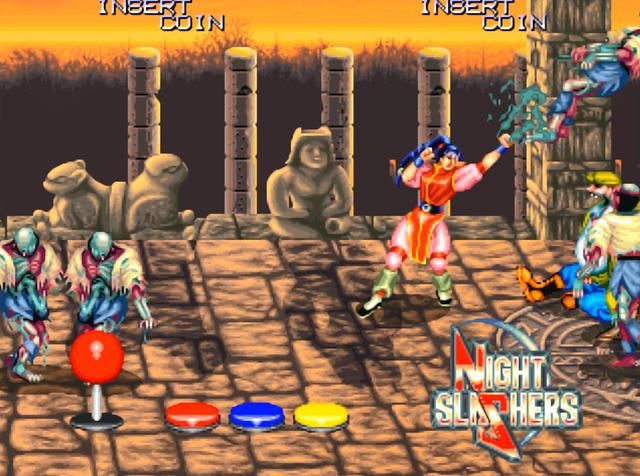 街机《午夜杀生》,小时候一币通关,而现在通关起码10个币打底。