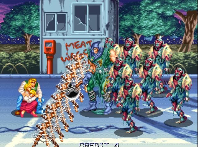 街机《午夜杀生》,小时候一币通关,而现在通关起码10个币打底。