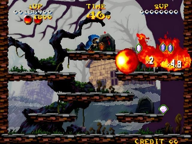 那些类似《雪人兄弟》的街机游戏,会玩的玩很久,不会玩的几分钟