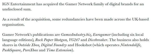 IGN收购多家游戏媒体