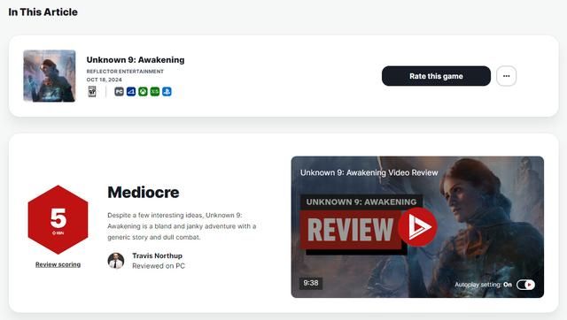 SBI创始人亲自协作游戏《无名九使：觉醒》好评率仅24%