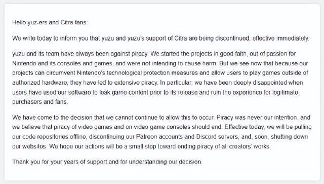 Yuzu模拟器赔偿任天堂240万美元