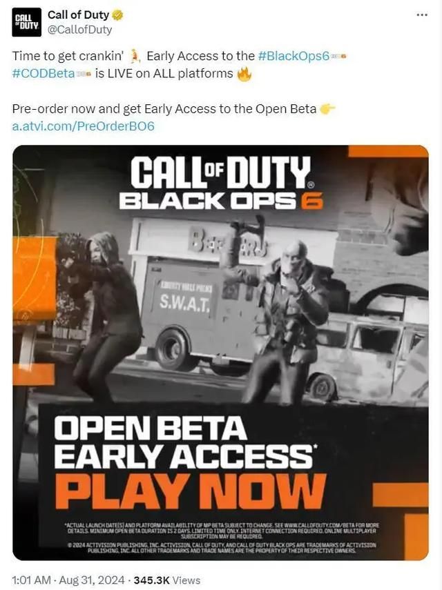 《使命召唤：黑色行动6》多人模式测试 抢先体验开启