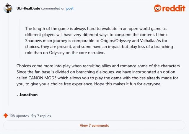 《刺客信条:影》将有“正史模式” 会自动帮玩家选择对话