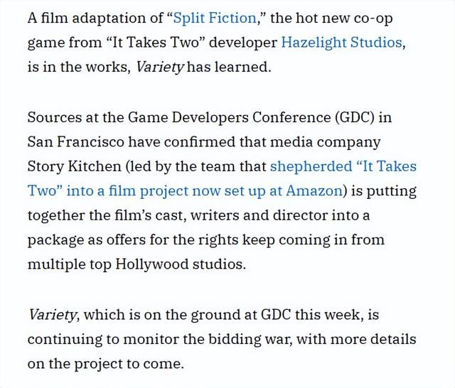 《双影奇境》已确认启动电影改编计划 目前多家好莱坞制片厂在竞标