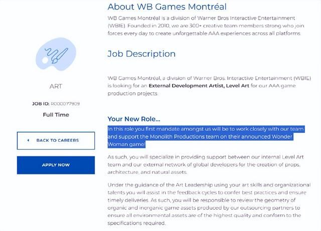 《哥谭骑士》团队正协助Monolith开发《神奇女侠》游戏