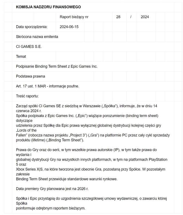 《堕落之主2》或2026年发售 PC版Epic独占