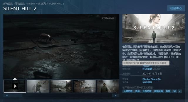 《寂静岭2重制版》Steam国区解锁