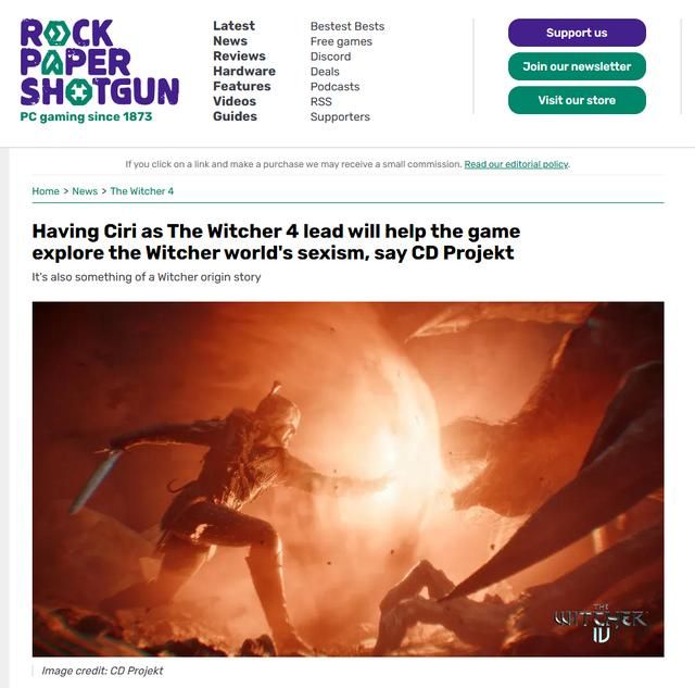 《巫师4》关于希里做主角是为女性觉醒是媒体断章取义