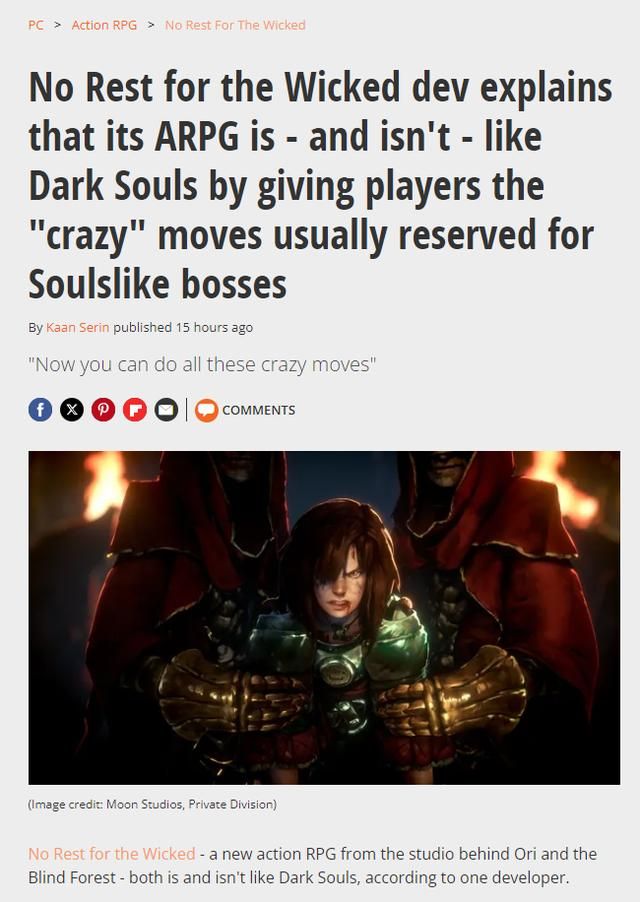 《恶意不息》开发人员：本作像魂 又不像魂