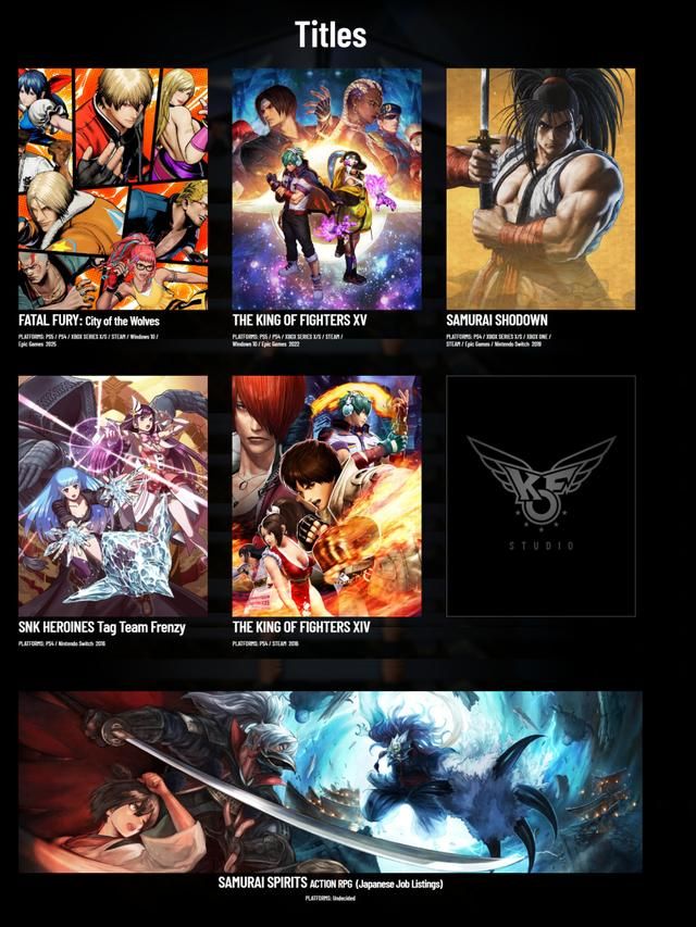 《拳皇》系列30周年 SNK成立“拳皇工作室”