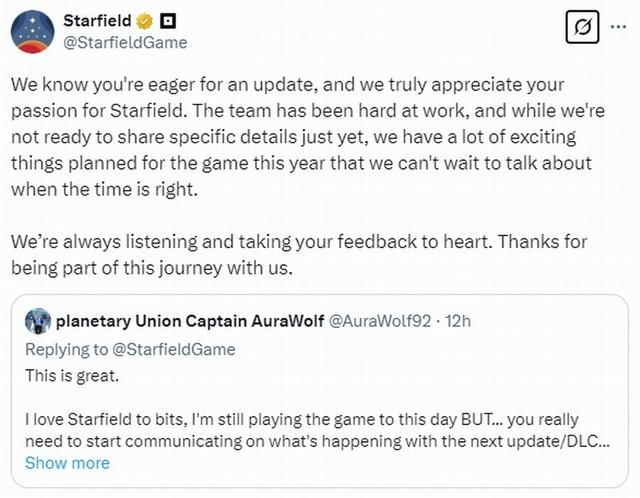 《星空》今年也会有“令人激动的新内容” 团队一直在辛勤工作