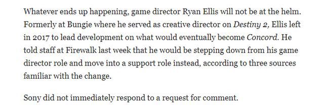 《星鸣特攻》游戏总监辞职转岗