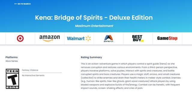 《柯娜：精神之桥》Xbox Series系列版本已通过ESRB评级