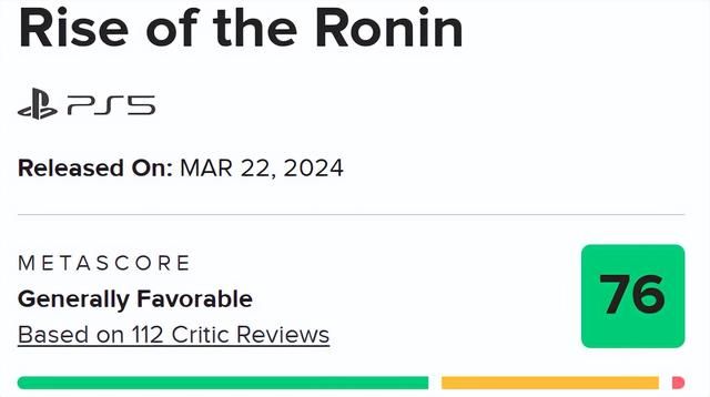 《浪人崛起》M站评分引日本网友热议：M站是不可信的