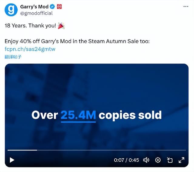 《盖瑞模组》销量超2500万份！ 成最畅销的PC独占游戏