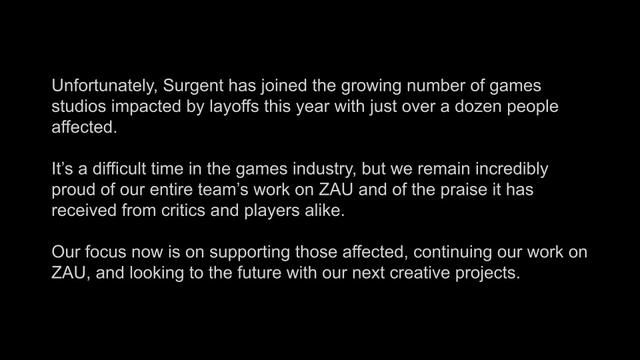 《肯泽拉传说：扎乌》开发商裁员十余人