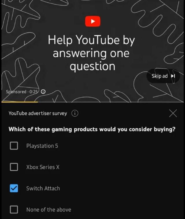 任天堂新机名为Switch Attach？油管问卷出现该名称