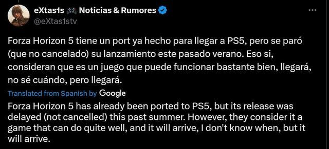 传闻：《极限竞速：地平线5》PS5版已开发完成