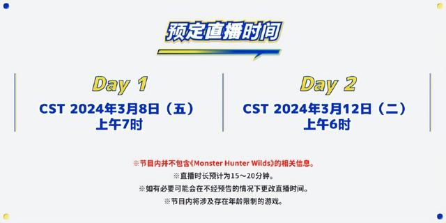 卡普空将举办为期两天的“Capcom Highlight”线上活动