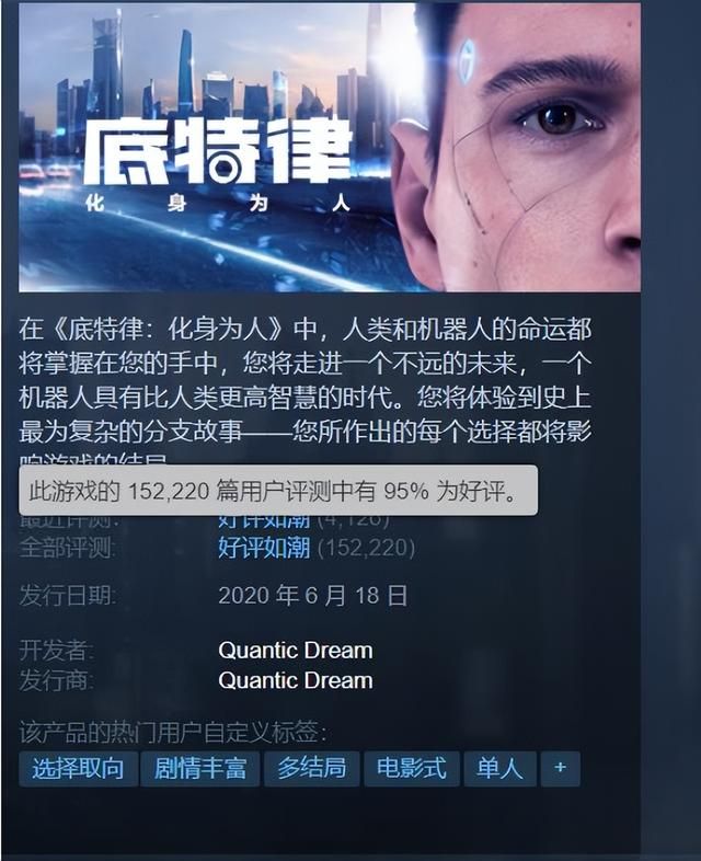又涨价一款经典之作！《底特律：化身为人》售价上调