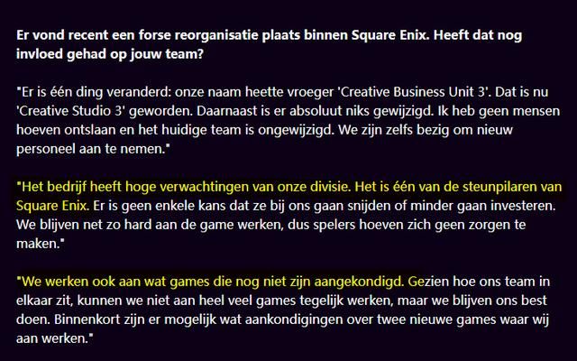 吉田直树团队两款新游很快将公开