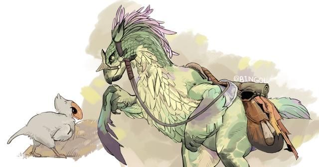 怪猎荒野发售一周多，二创涩图最多的怎么是坐骑鹭鹰龙？